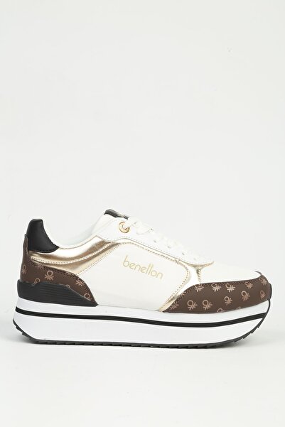 Benetton White Women's Sports Shoes Imported