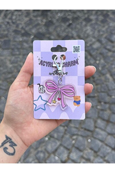 Planet Butik Pearl Ribbon Acrylic Charm