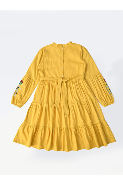 Bella Moda By Styli Embroidered Tiered Knee-Length Dress