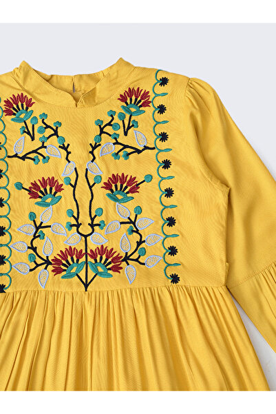 Bella Moda By Styli Embroidered Tiered Knee-Length Dress