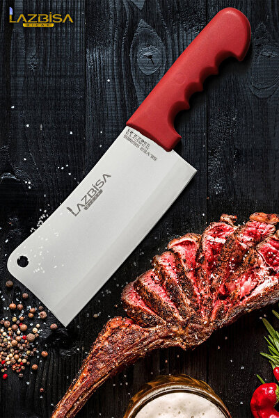 LAZBİSA Silver Serisi Mutfak Bıçak Et Kemik Satırı Mutfak Bıçak Satırı HDS-65