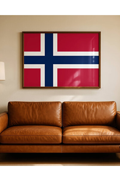fuart.co Norveç Bayrağı Dijital Baskı Poster (Çerçevesiz)