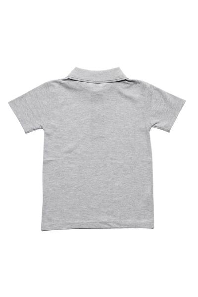 rednelax Gray Short Sleeve Solid Color Collared 6-17 Years Old Children's School Lacoste T-Shirt Polo Neck T-Shirt