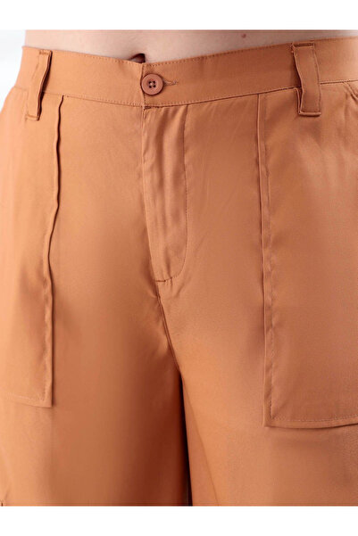 Freehand By Styli Women Rust Flared Cargo Trousers