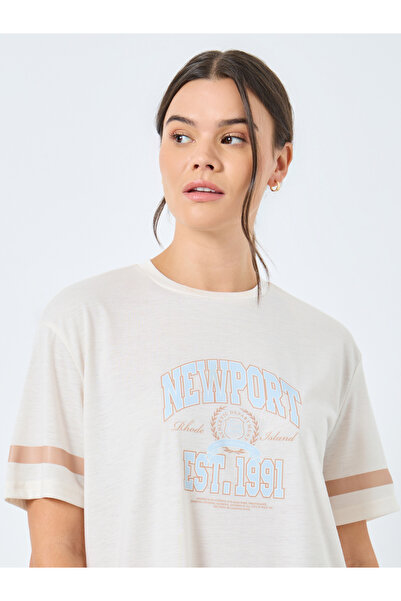 Styli Newport Graphic Stripe Print Sleep T-Shirt Dress