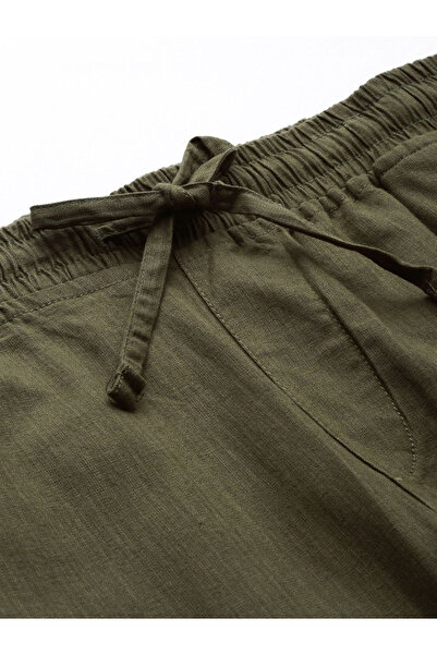 The Indian Garage Co By Styli Men Green Slim Fit Solid Joggers