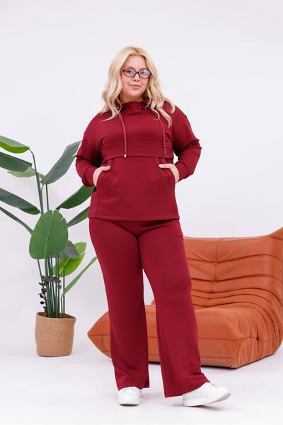 Siyezen Plus Size Kangaroo Pocket Modal Fabric Set