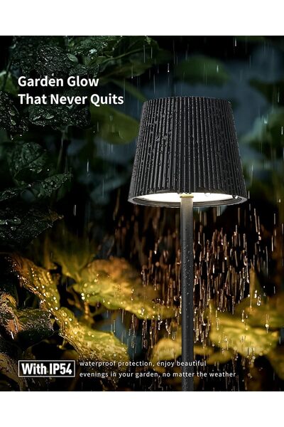 OEK LuminexDesigns Pack of 2 Table Lamps, Wireless LED Outdoor Lamp, Table Lamp, Dimmable Bedside Lamp w
