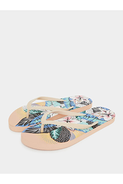 Styli Floral Print Flip Flops