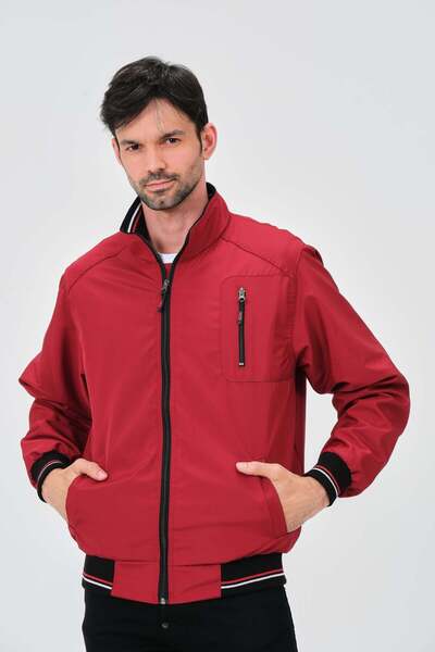 Marjinal City Bordo Içi Gömlek Astarlı Su Ve Rüzgar Geçirmez Mevsimlik Erkek Mont