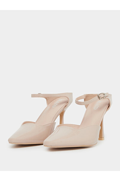 Raid By Styli Harler Nude Ankle Strap Pointed Toe Shoes