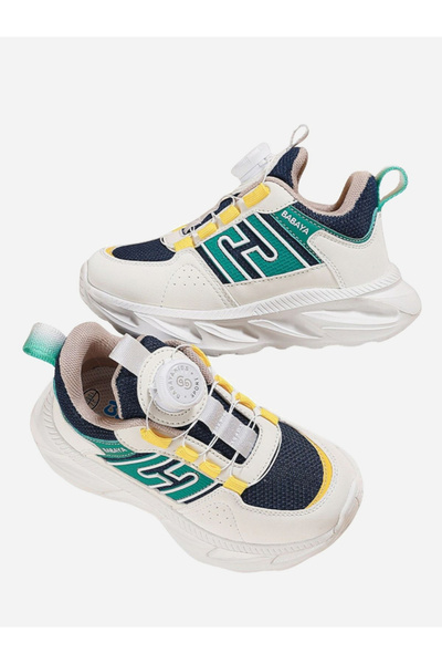 Babaya By Styli Boys Panelled Sneakers with Stretch Lace
