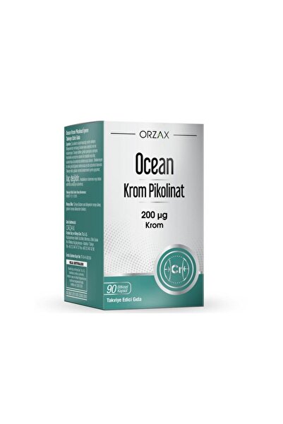 Orzax Ocean Krom Pikolinat 200 uq Krom 90 Bitkisel Kapsül