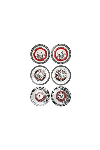 Lucky Art Luckyart Maggey Bone 20cm 6-Piece Plate Set