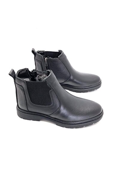Deritarz Genuine Leather Orthopedic Gel Insoles Fur Lined Winter Men's Boots