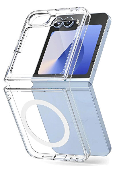Nezih Case Samsung Galaxy Z Flip 7 Kılıf Kamera Korumalı M-safe Sert Kapak