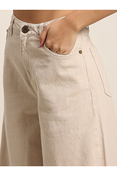 Bene Kleed By Styli Women High Rise Cotton Wide Leg Jeans