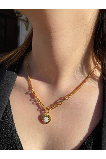 MÜCEVHER SARAYI 22 Ayar Altın Taşlı Kalp Kolye