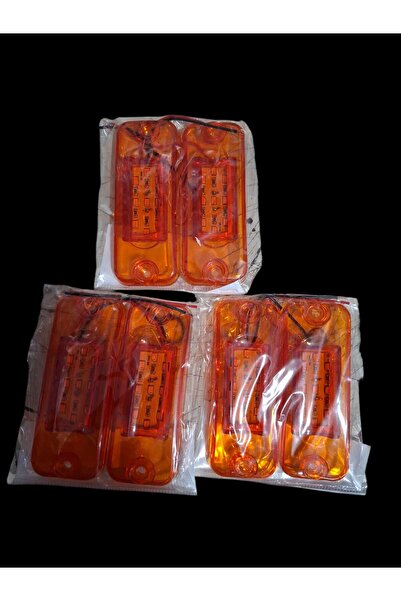 Akyol 9 LEDLİ KARE YAN LAMBA TURUNCU IŞIK (ALTI ADET)