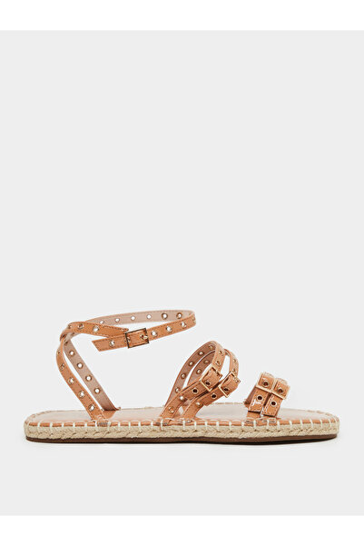 Raid By Styli Tanya Strappy Eyelet Flat Espadrilles