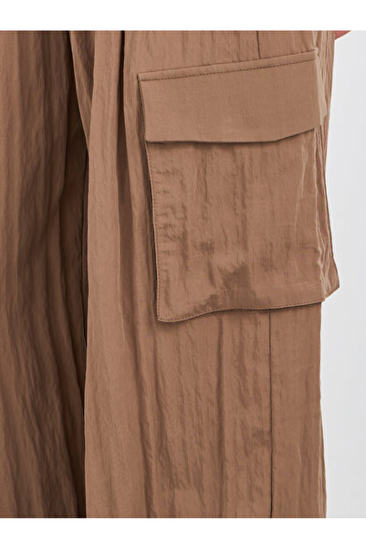 Take Two By Styli Solid Pleated Wide Leg Cargo Pocket Pants