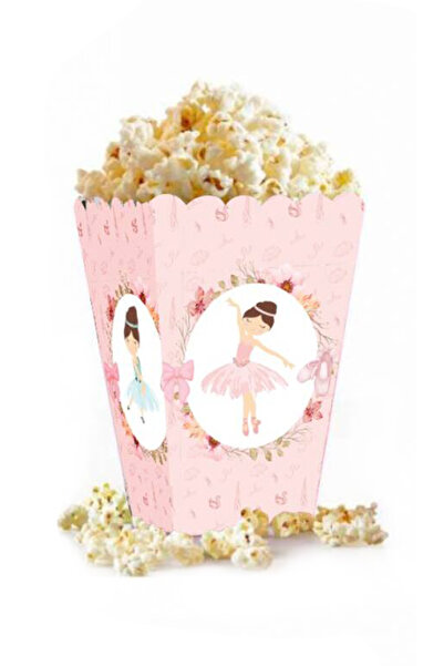 Le Mabelle Κουτί καλαμποκιού 8 τεμαχίων με θέμα τη ροζ μπαλαρίνα