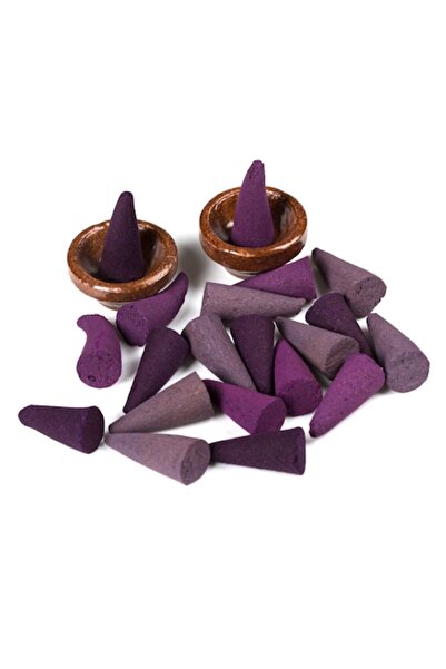 SHOPIENS Set 100 conuri Shopiens® mov cu aromă de lavandă și bază ceramică