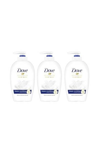 Dove Set 3 x Sapun lichid Deeply Nourishing 250ml, Curatare Eficienta, Hidratare, Senzatie de Prospe
