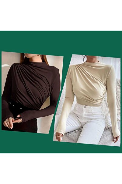 Lufthimm BLUZĂ DE DAMĂ CU GĂRĂ ÎN PIELE, CU TĂIȚI PE SPATELE ȘI PE UMEȚELE