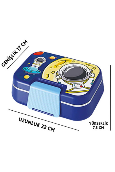 ZAYRE Happii Vacuum 4-Compartment Stainless Steel Children's Lunch Box, Unicorn Patterned Lunch Box