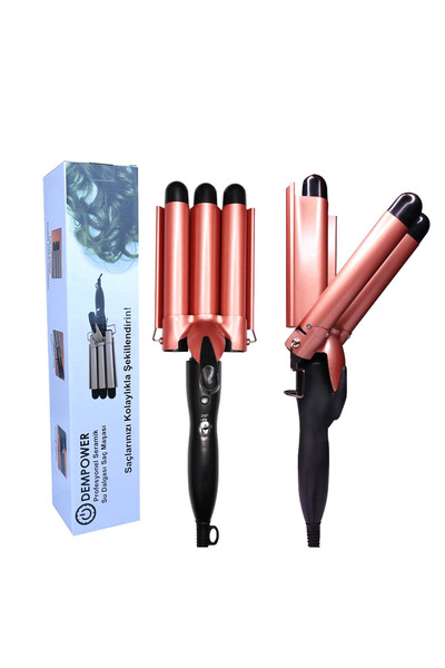 Go İthalat Prof.Seramic 3-Piece Water Wave Curling Iron - Styling Tool (5273)