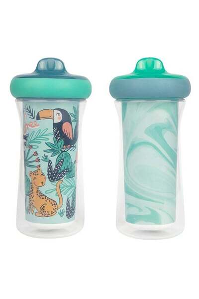 The First Years Pack Of 2 Insulated Sippy Cup Turquoise Blue