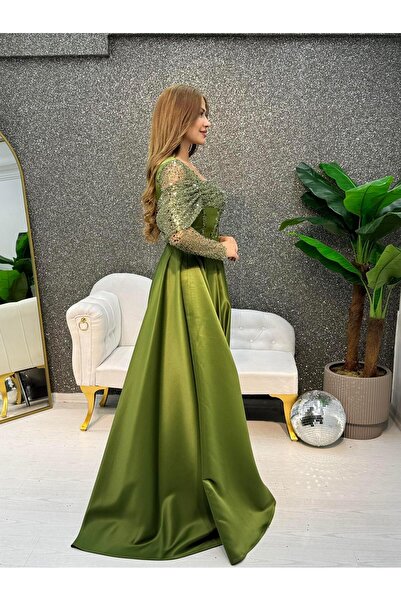 E&A Eren Abiye UZUN KOLLU SATEN ABIYE