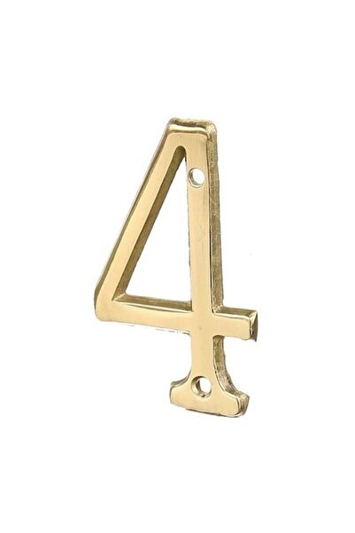 SHOPIENS Numar Casa Cifra 4 Poarta Usa Cu Insurubare Alama 50x35 mm Auriu Ant...