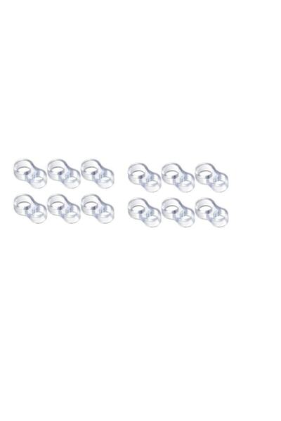 SHOPIENS Set 12 opritoare de ușă Shopiens®, pentru mâner, mobil, plastic, 13 x 45 mm, transparente