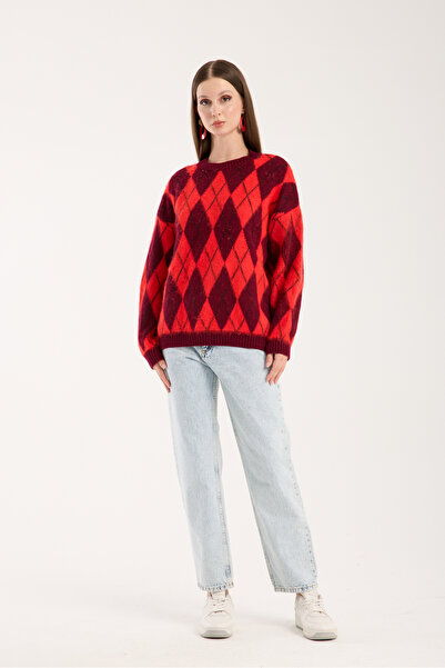 Pinza Baklava Pattern Soft Sweater