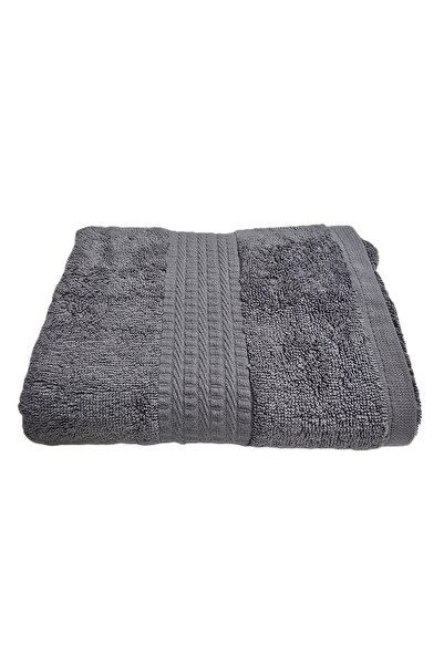 Kotonia Home Rise Jacquard bath towel - 100% Cotton, 500g/sqm, anthracite grey, 50x90 cm