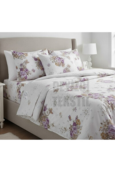 Çt Çeyizci Tekstil Σετ Παπλωματοθήκη Διπλό Λουλουδάτο 4 Τεμάχια