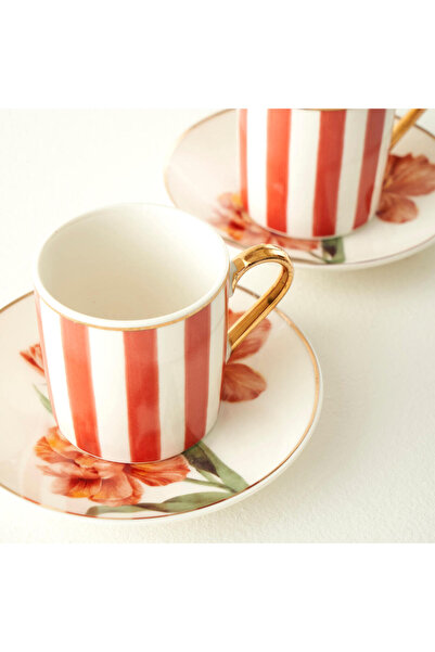 Bella Maison Blossom Porcelain 2-Piece Coffee Cup Set Red (90 Cc)