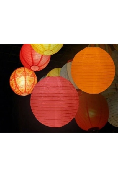 ÇERÇİCİ Decorative Chinese Lantern – Paper Lamp - Yellow