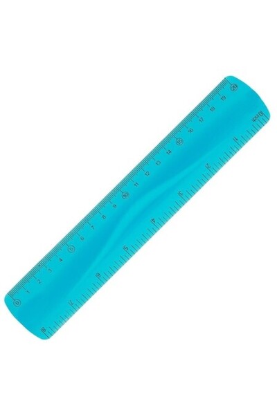 SHOPIENS Rigla Flexibila Shopiens, 20 cm, Albastra, Plastic, pentru Birou Geometrie
