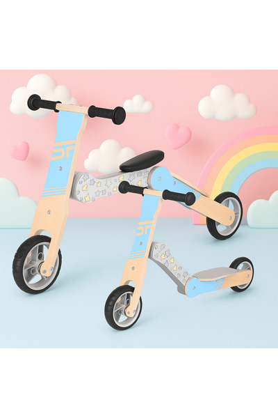 Spokey WOO-RIDE 2-in-1 children's balance bike, convertible scooter, 8” EVA wheels, 2-5 years