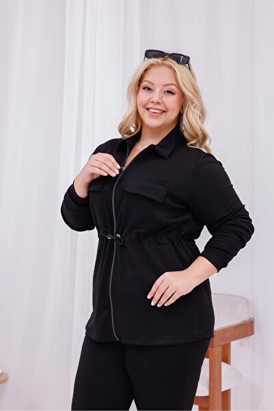 Siyezen Plus Size Zippered Modal Fabric Set