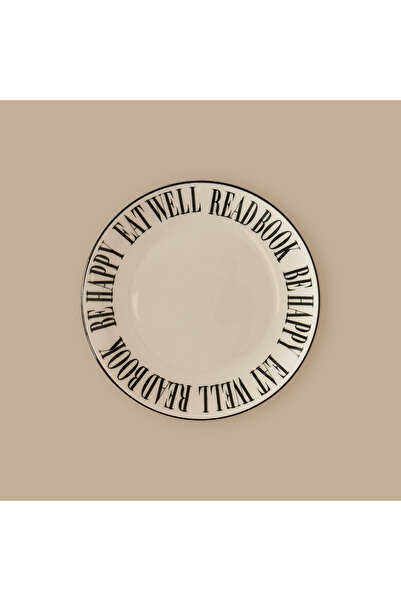 Bella Maison Book Lovers Porselen Servis Tabağı Siyah (25 cm)