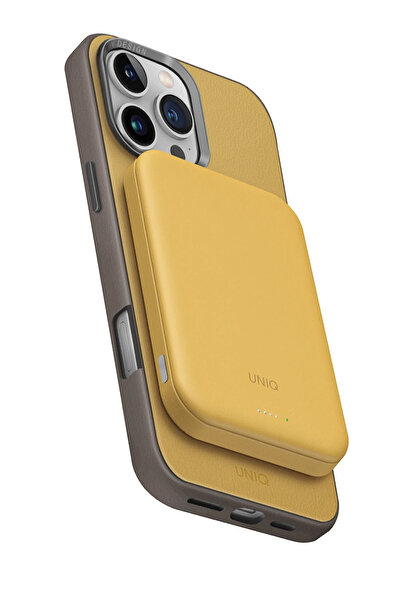 UNIQ Better By Design Powerbank 5000 mAh Lexa Vegan Deri Slim 20w Hızlı Şarj PocketSlim™ Magsafe Özellikli Şık Tasarım