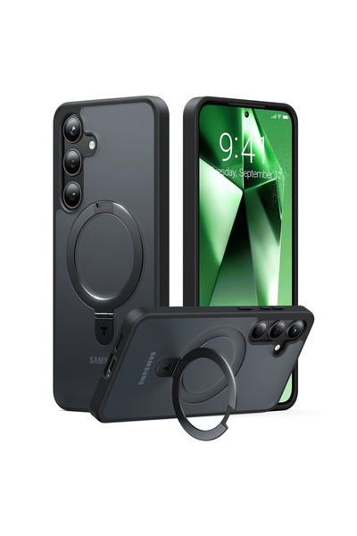 TORRAS Carcasă pentru Samsung Galaxy S24, Ostand MagSafe, Neagră