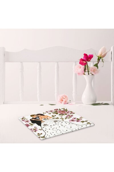 SHOPIENS Set 20 de servetele de masa Shopiens®, cu doua straturi absorbante, cu model Cuplu Miri, 33 x 33 cm
