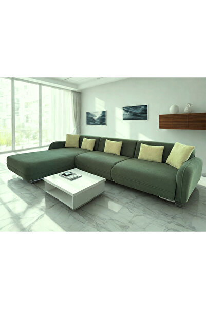 LİNOVAHOME Lagün Köşe Koltuk Su Yeşili Renk / Soft Konforlu Oturma Rahatlığı