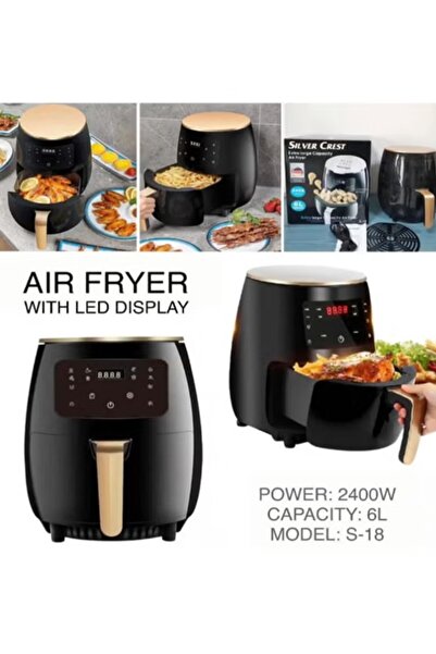 Silver Crest Multifunctional Digital Touch Air Fryer 6L 2400W