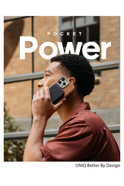 UNIQ Better By Design Powerbank 5000 mAh Lexa Vegan Deri Slim 20w Hızlı Şarj PocketSlim™ Magsafe Özellikli Şık Tasarım